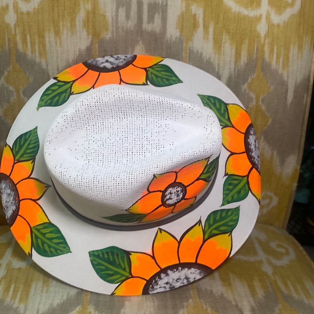 Medium hand painted summer Hat